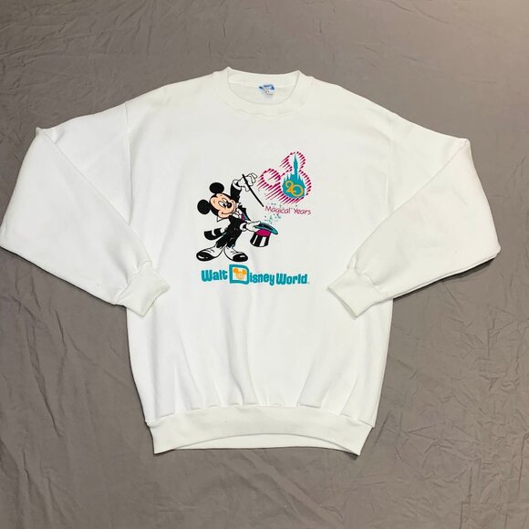 Vtg 1991 Disney 20 Magical Years Mickey Mouse Crewneck Sweatshirt XL 90s US Made - Picture 2 of 8